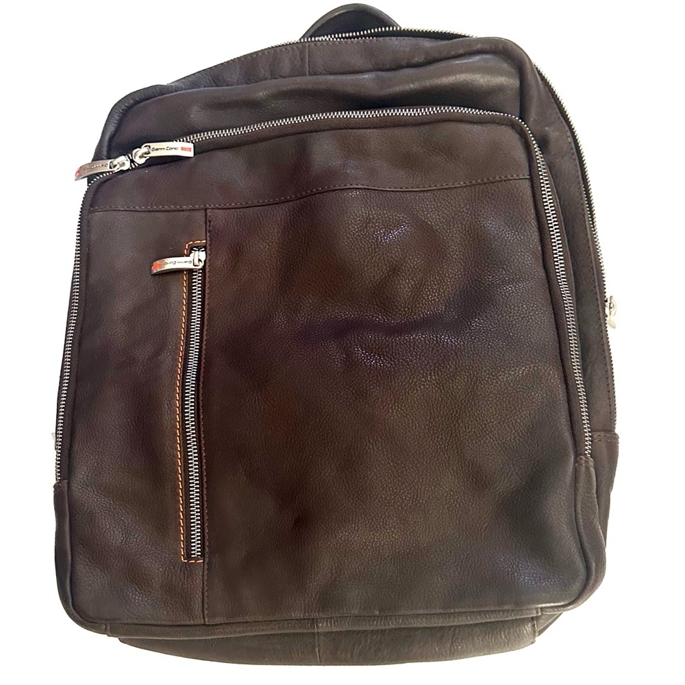 GIANNI CONTI - BROWN LEATHER BACKPACK - Picture 6 of 14